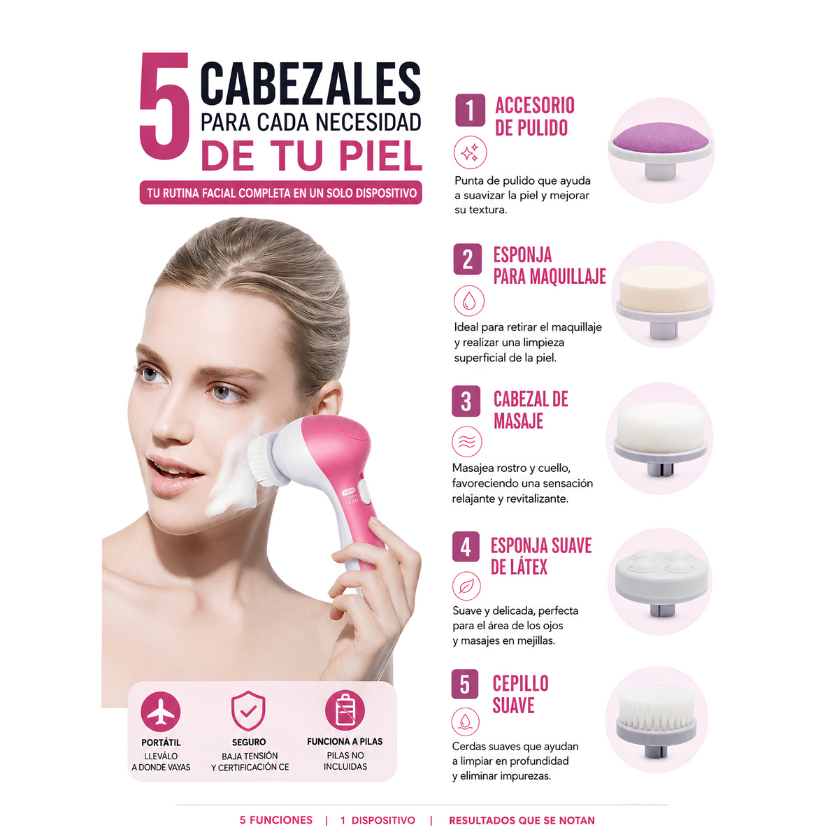 Limpiador Facial 5 en 1