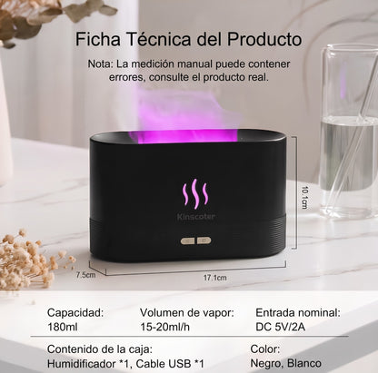 HUMIFICADOR DIFUSOR EFECRO FUEGO ULTRASO